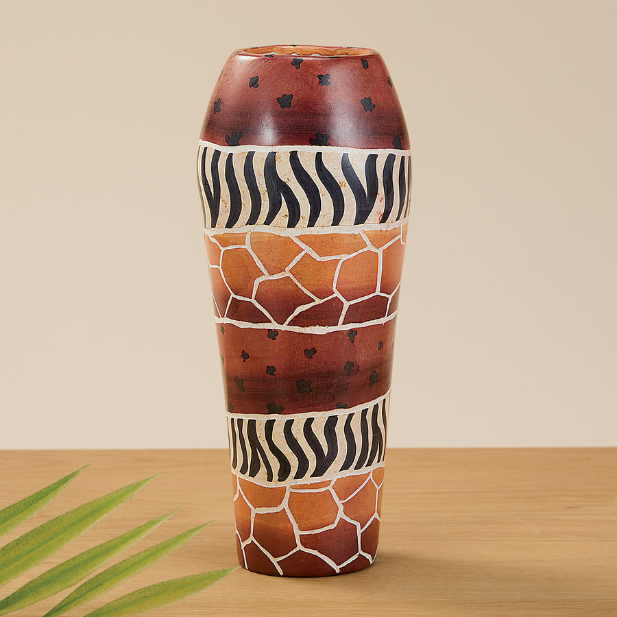 Safari Striped Tall Vase