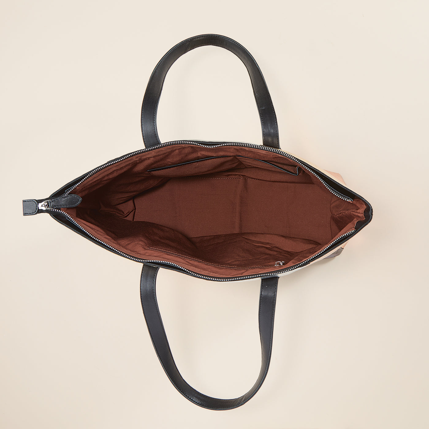 Metallic Mosaic Mixed Leather Tote