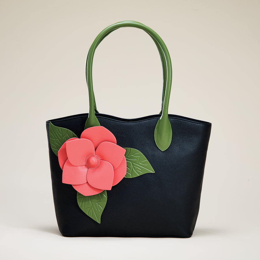 Blooming Rose Leather Tote (Preorder)