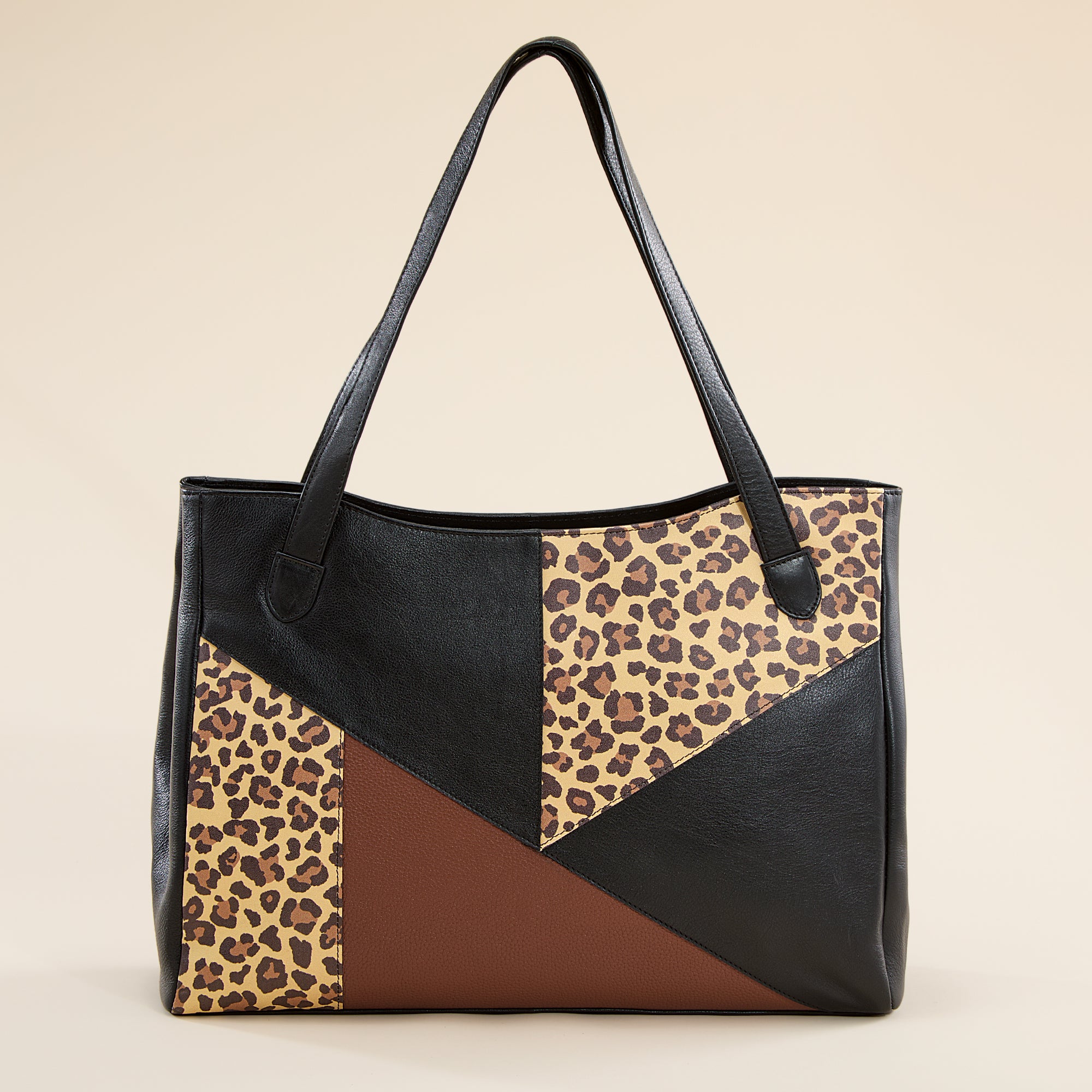 Sophisticated Safari Indian Mixed Leather Satchel
