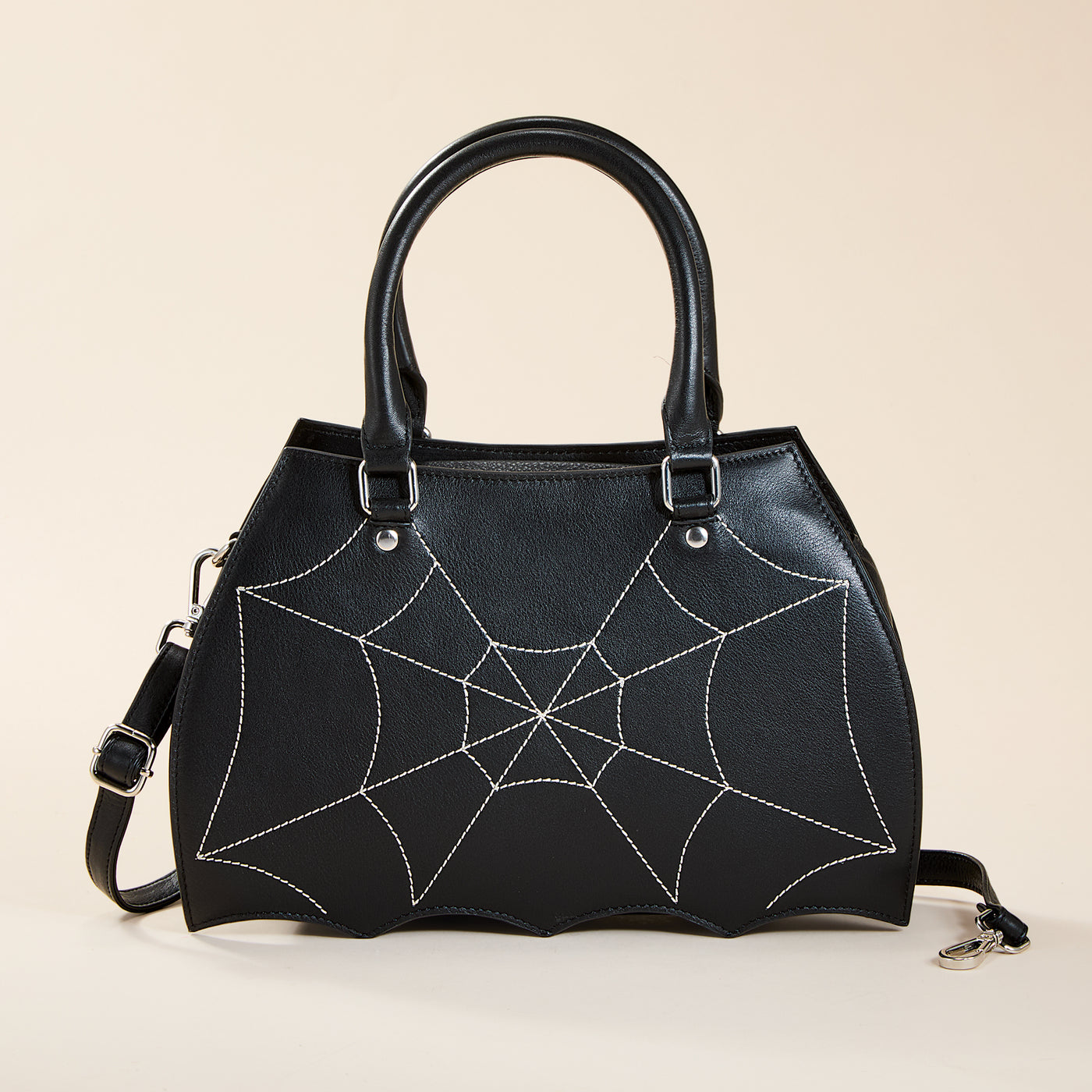 Indian Leather Spider Web Satchel