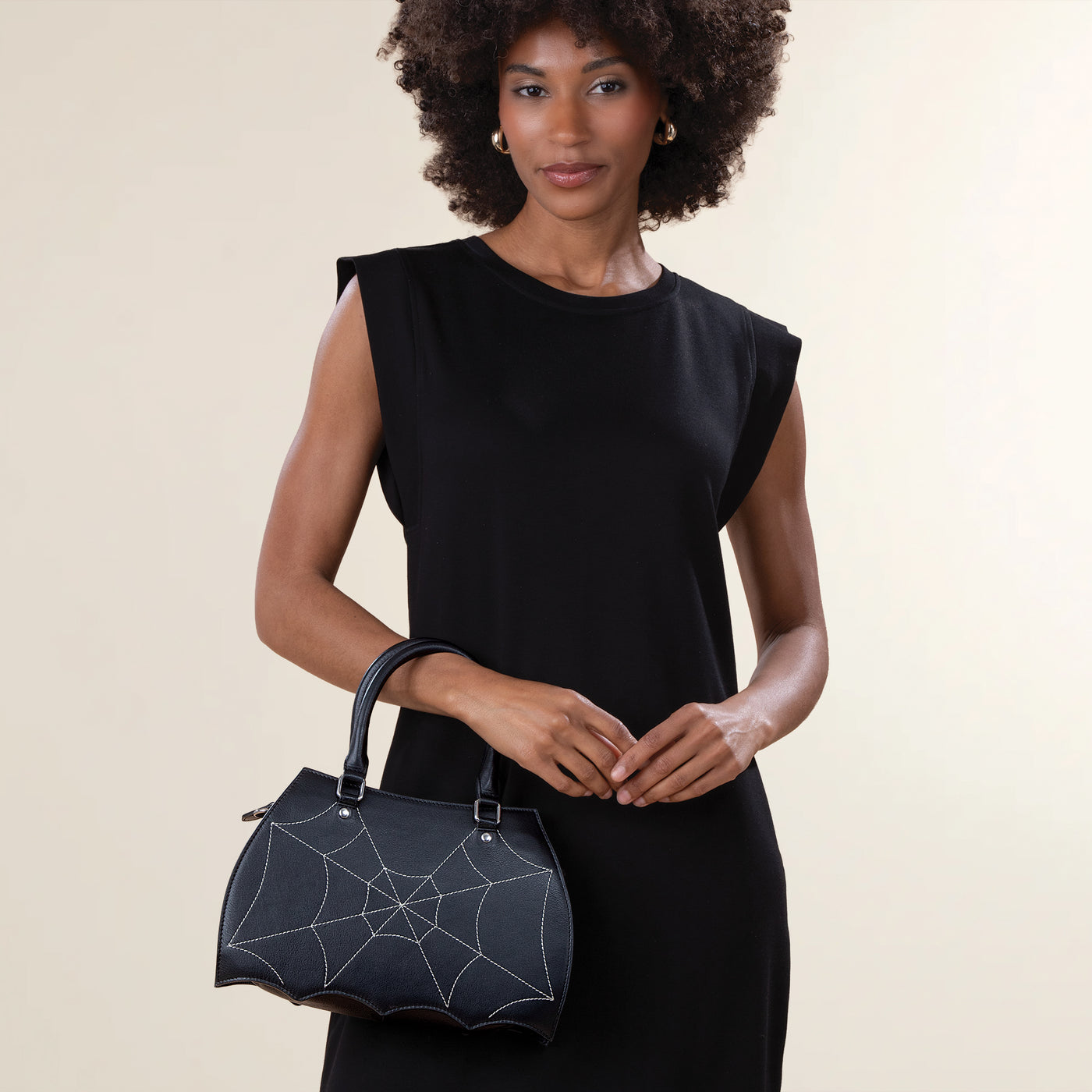 Indian Leather Spider Web Satchel