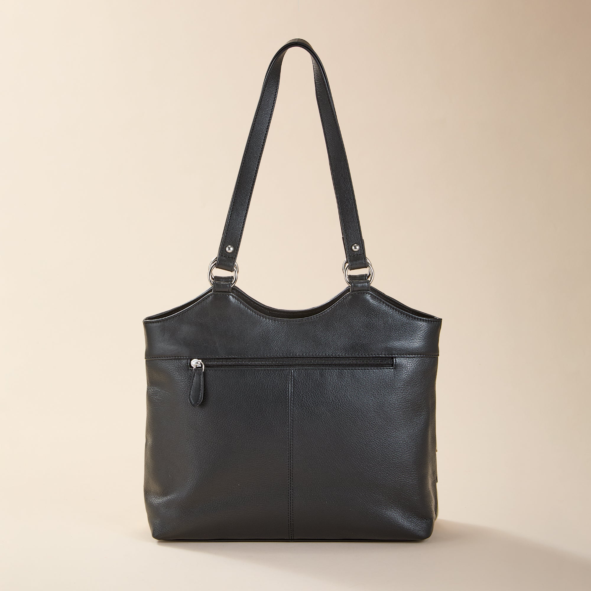 Layered Dots Indian Leather Tote