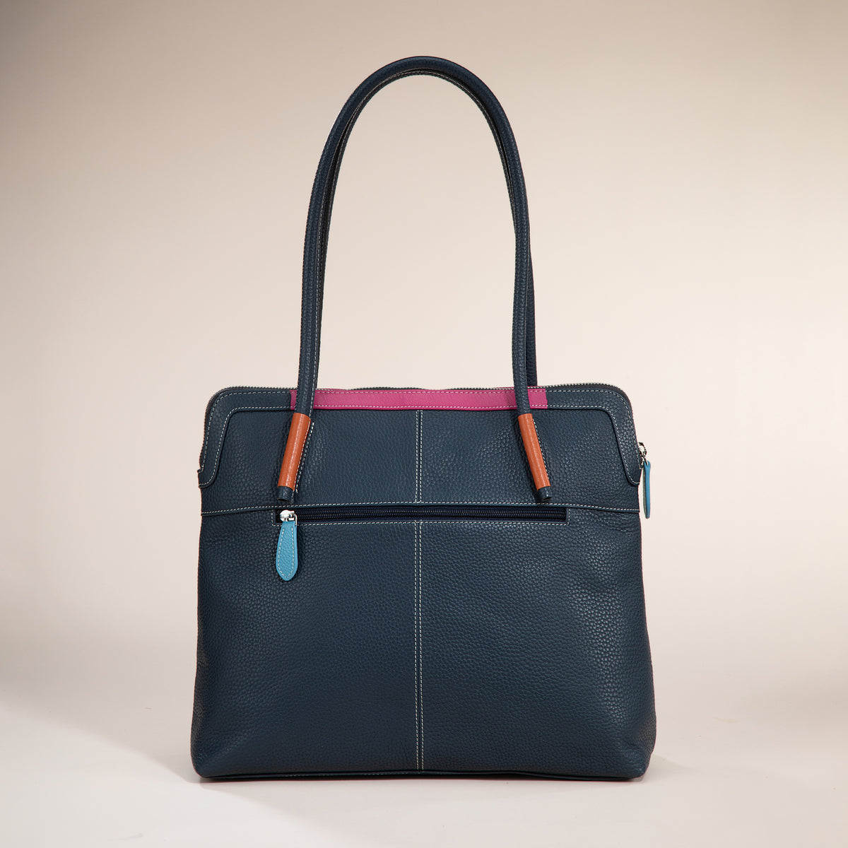 After The Storm Rainbow Leather Tote