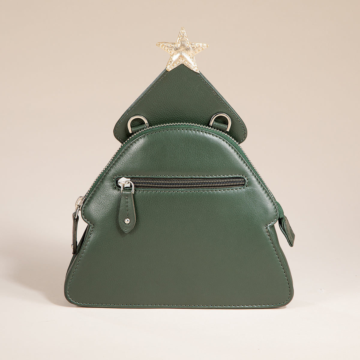 Green Leather Christmas Tree Crossbody Bag (Preorder)