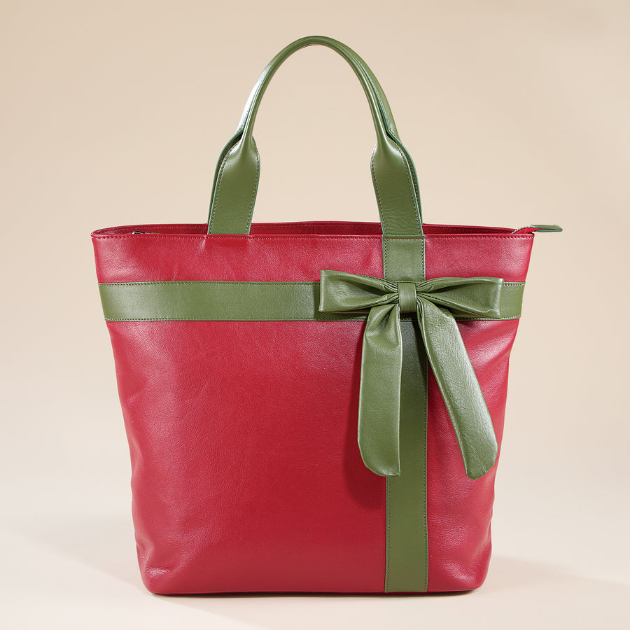 Wrapped Up in a Bow Leather Tote (Preorder)