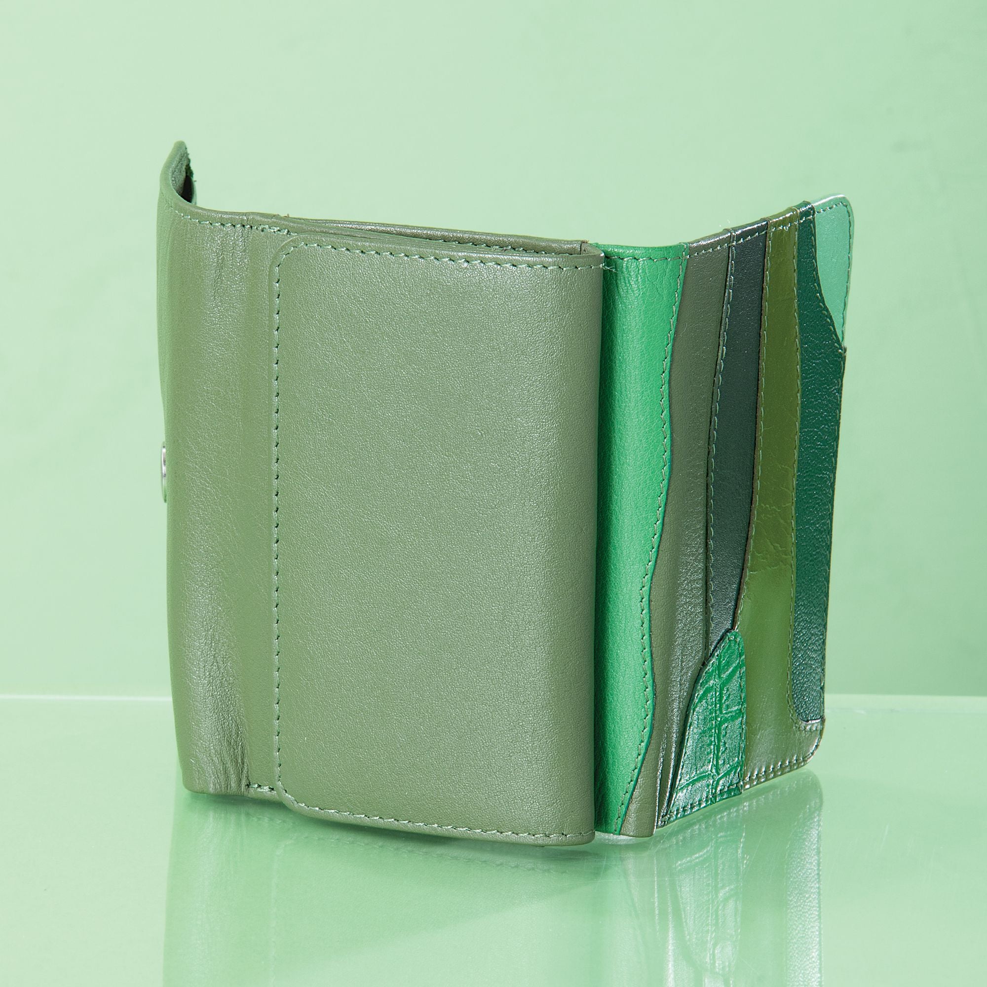 Green Tourmaline Leather Wallet
