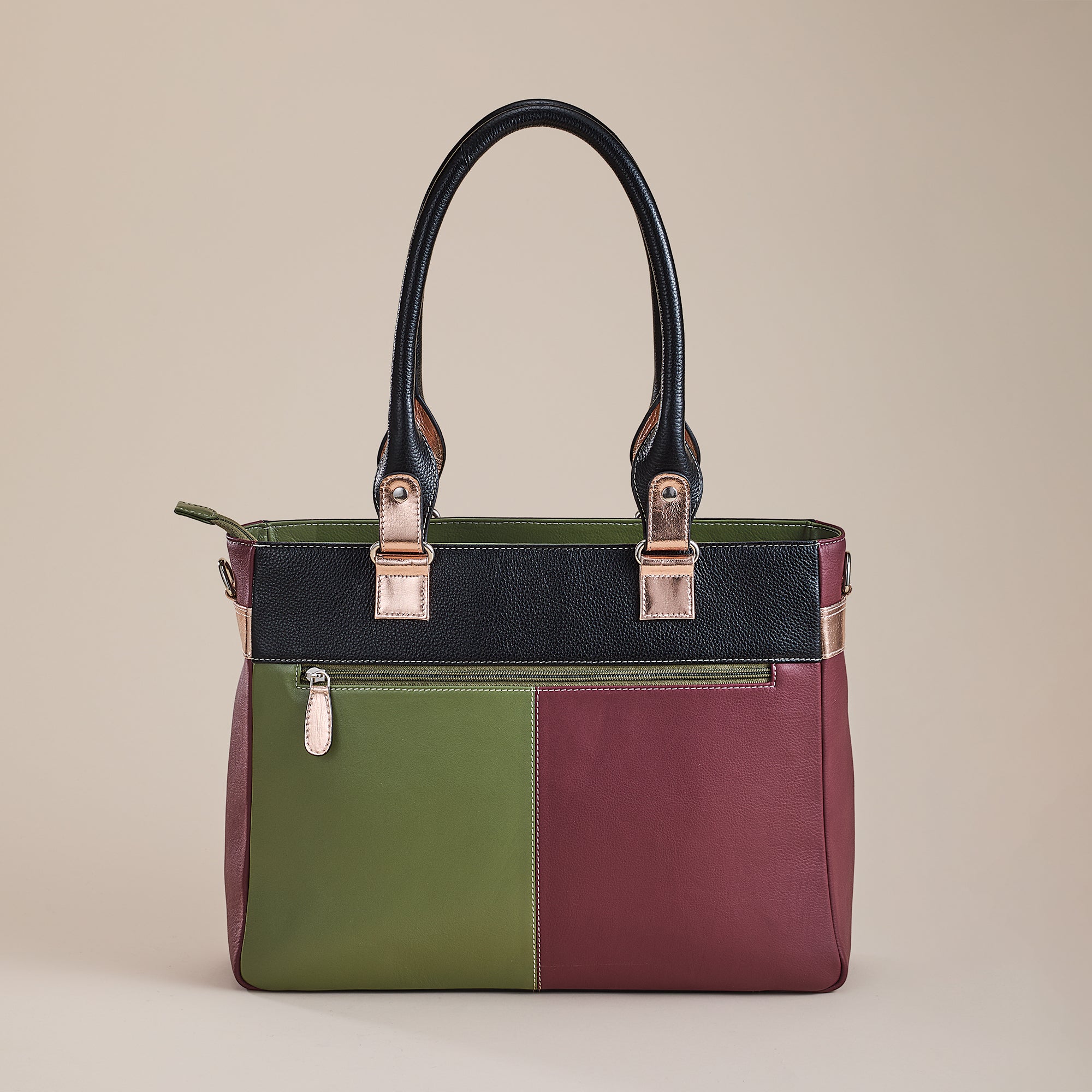 Colors Of Nashik Mixed Leather Tote
