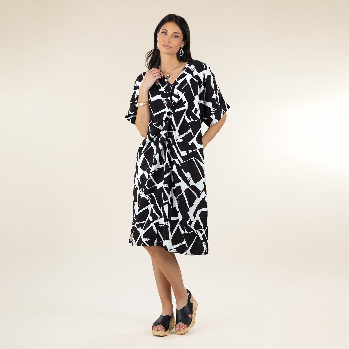 Black & White Geometric Dress