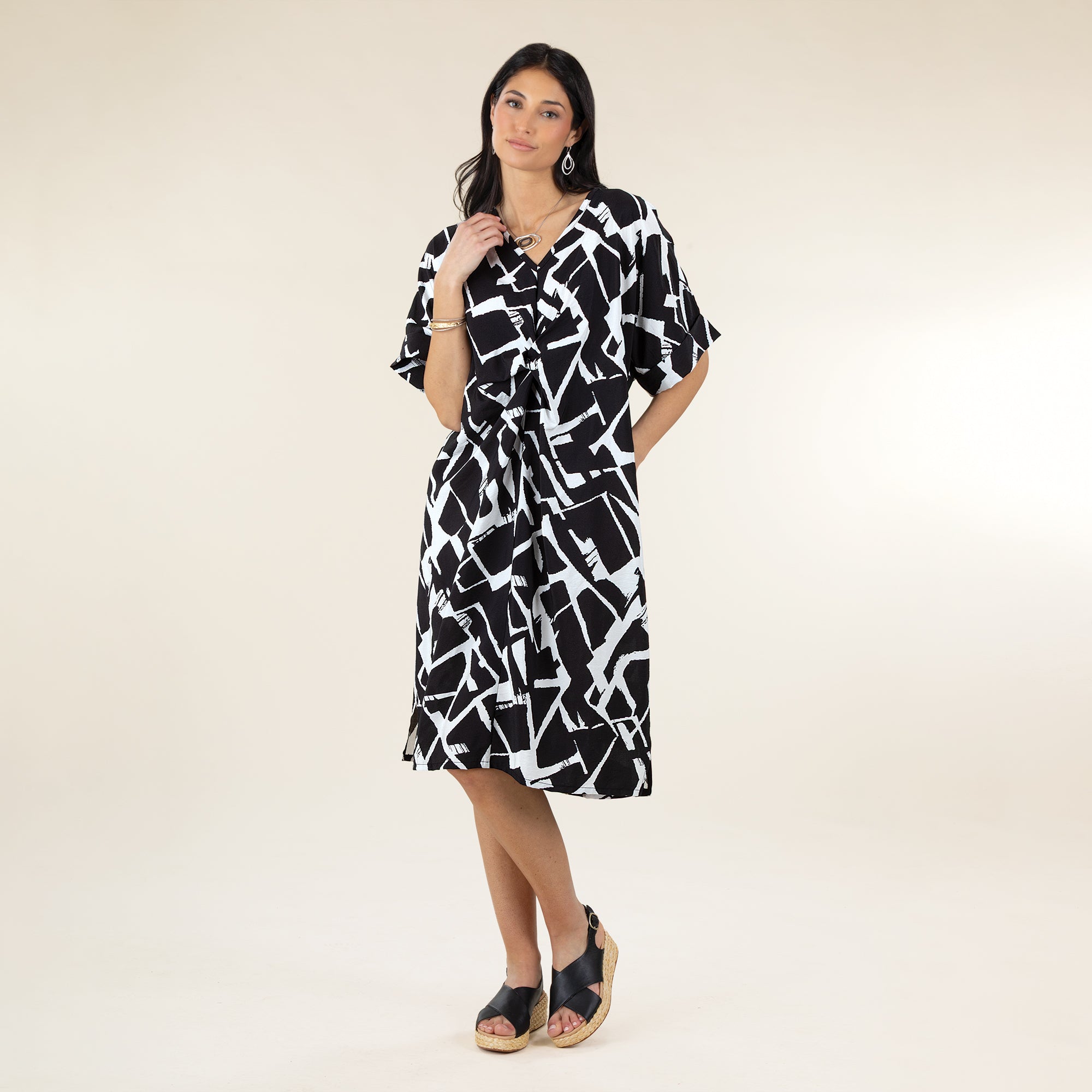 Black & White Geometric Dress
