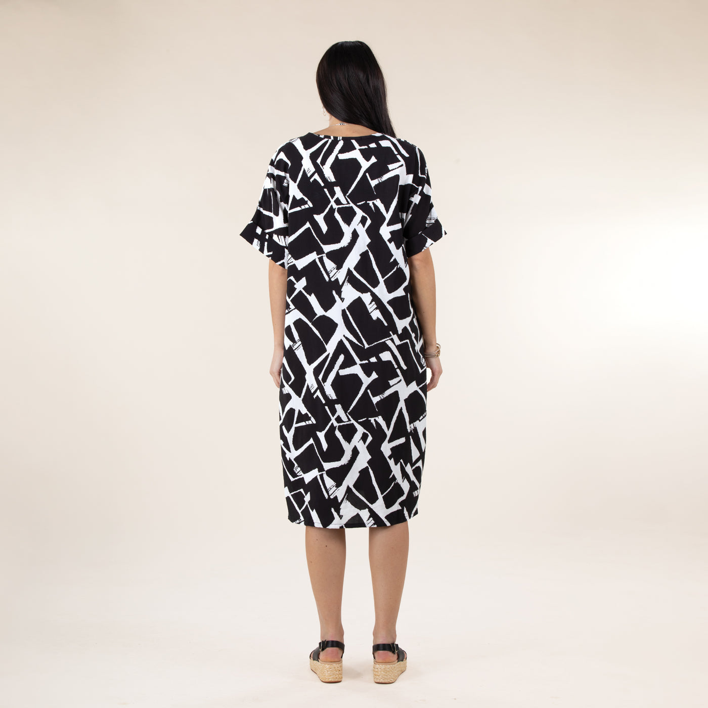 Black & White Geometric Dress