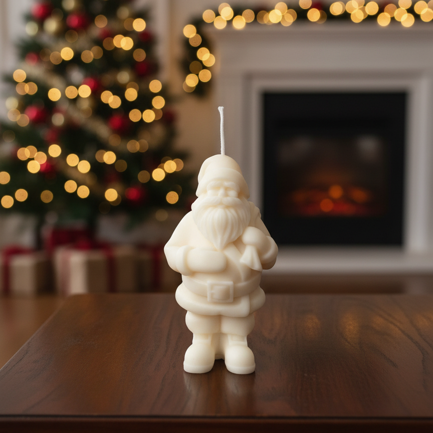 Santa Candle | Holiday Decor