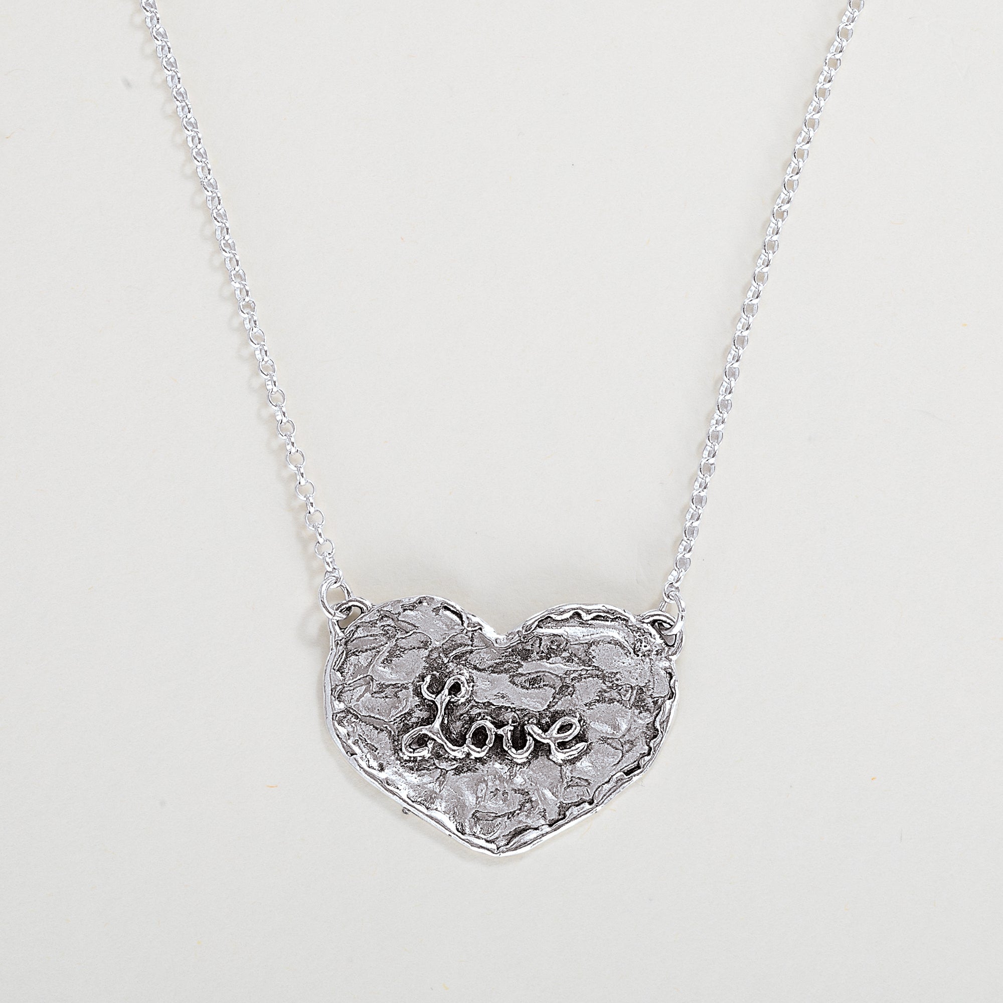 Sterling Silver Love Pendant Necklace