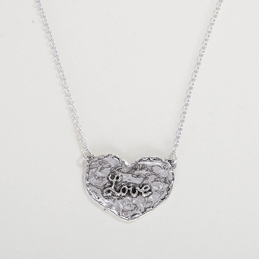 Sterling Silver Love Pendant Necklace