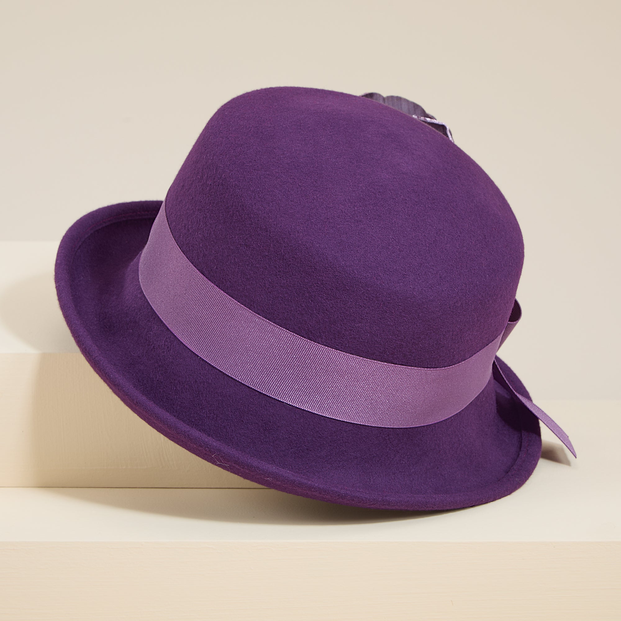 Persephone Purple Wool Cloche