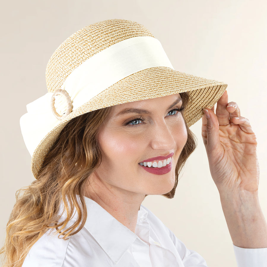 Aileen Natural Straw Swag Sun Hat