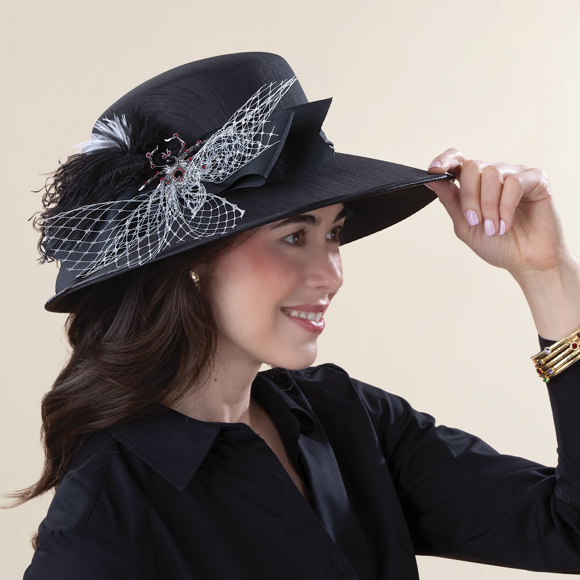 Lenore Shantung Lampshade Halloween Hat