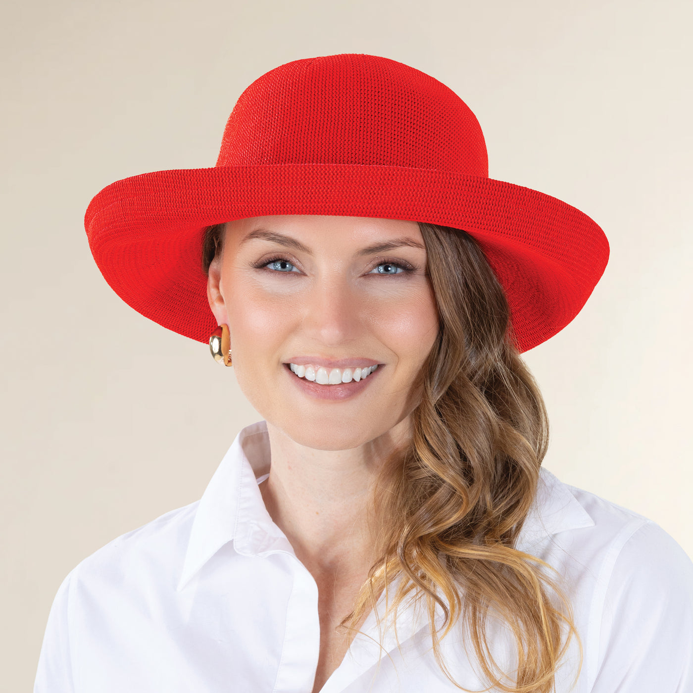 Trina Red Roller Hat