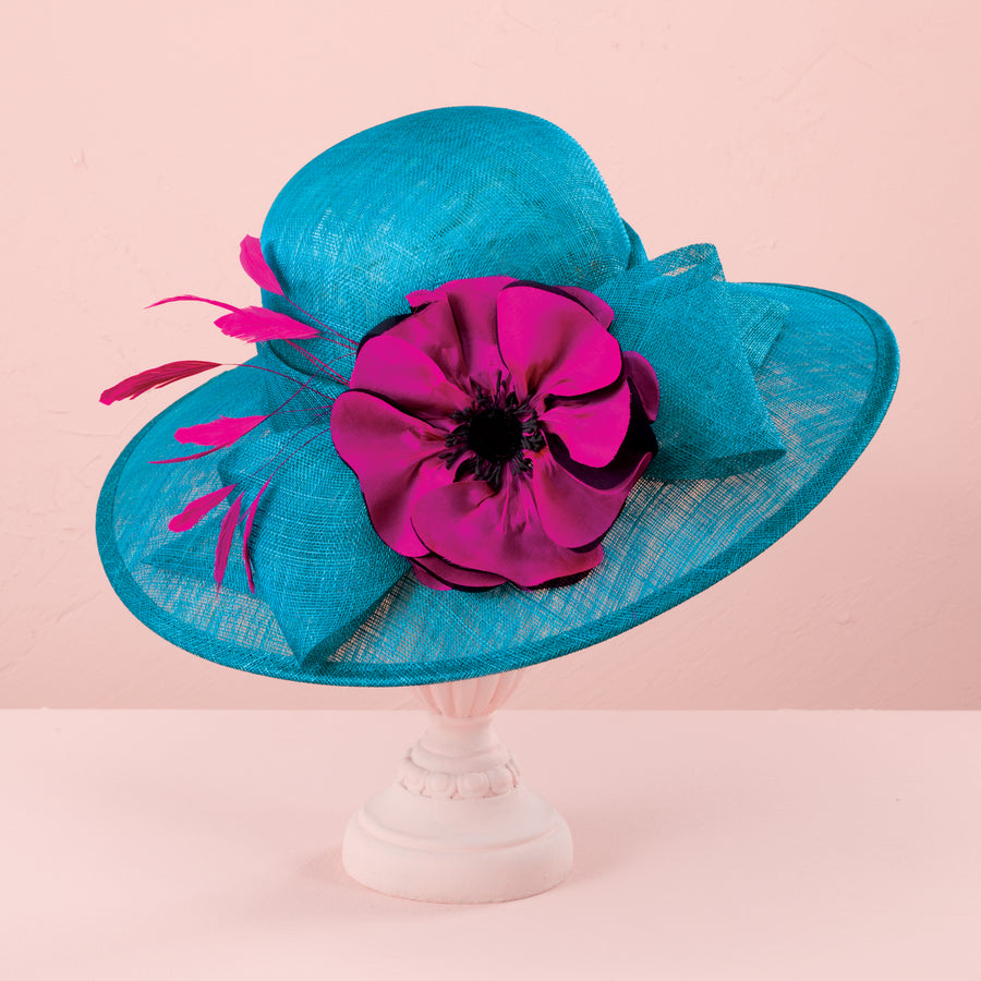 Vanessa Turquoise Derby Hat