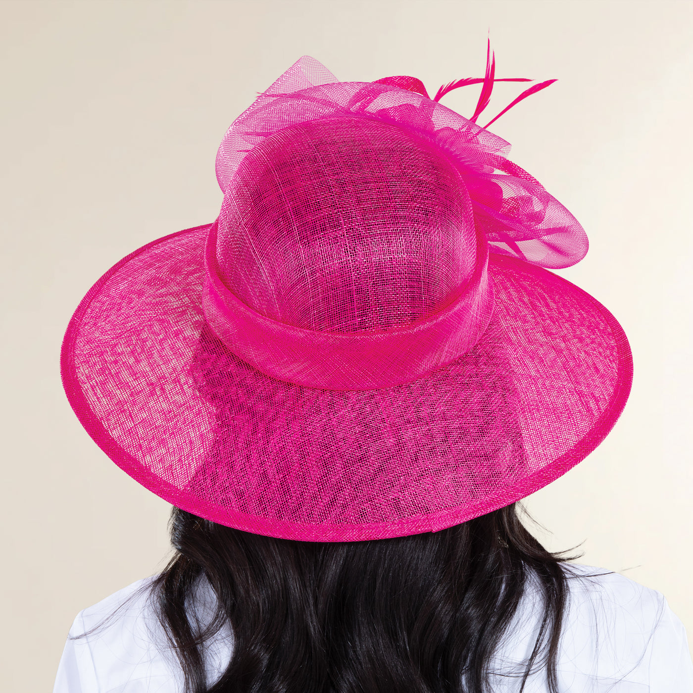 Amy Rose Pink Straw Derby Hat