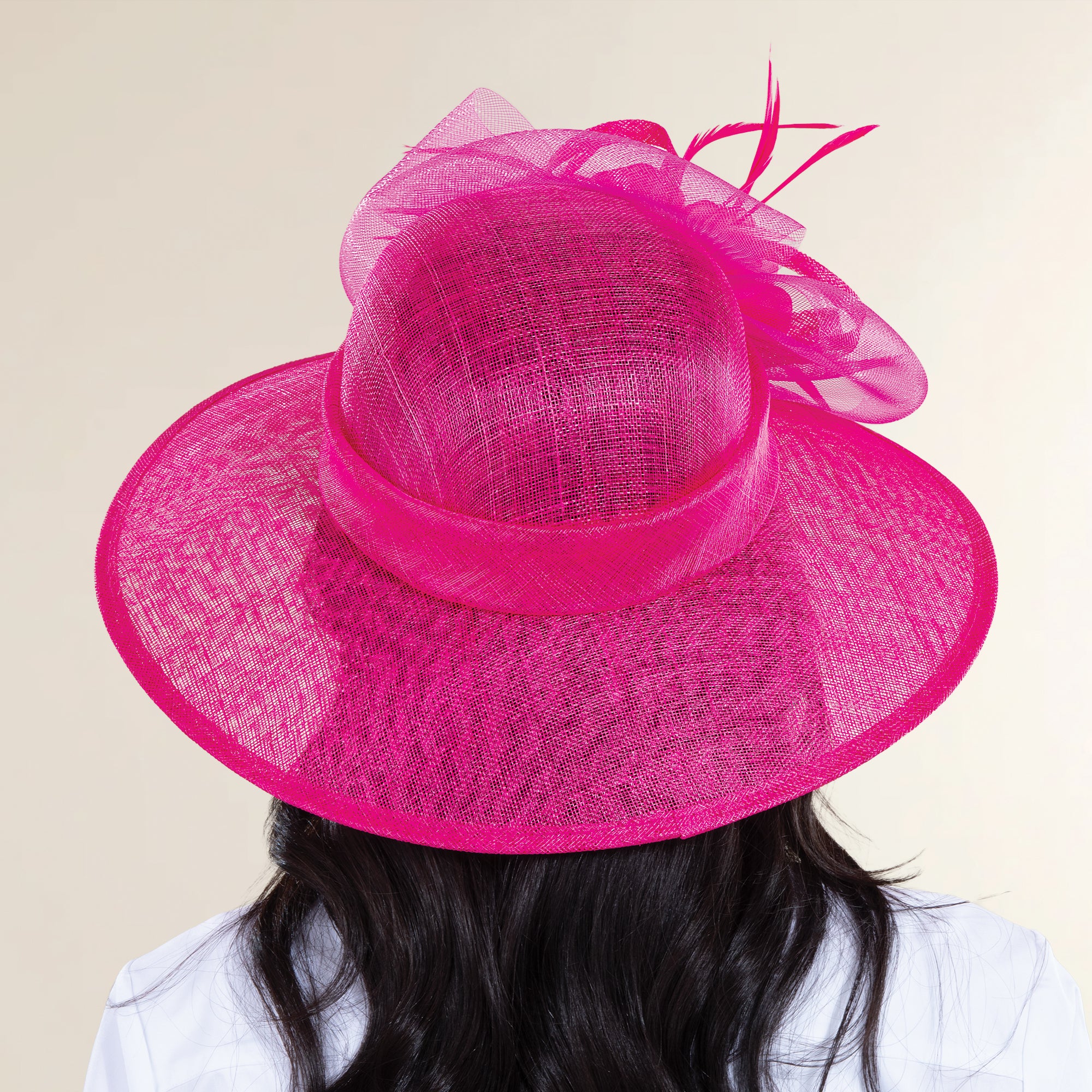 Amy Rose Pink Straw Derby Hat