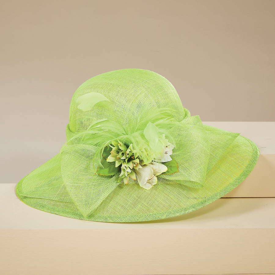 Ivy Blossoms Straw Derby Hat