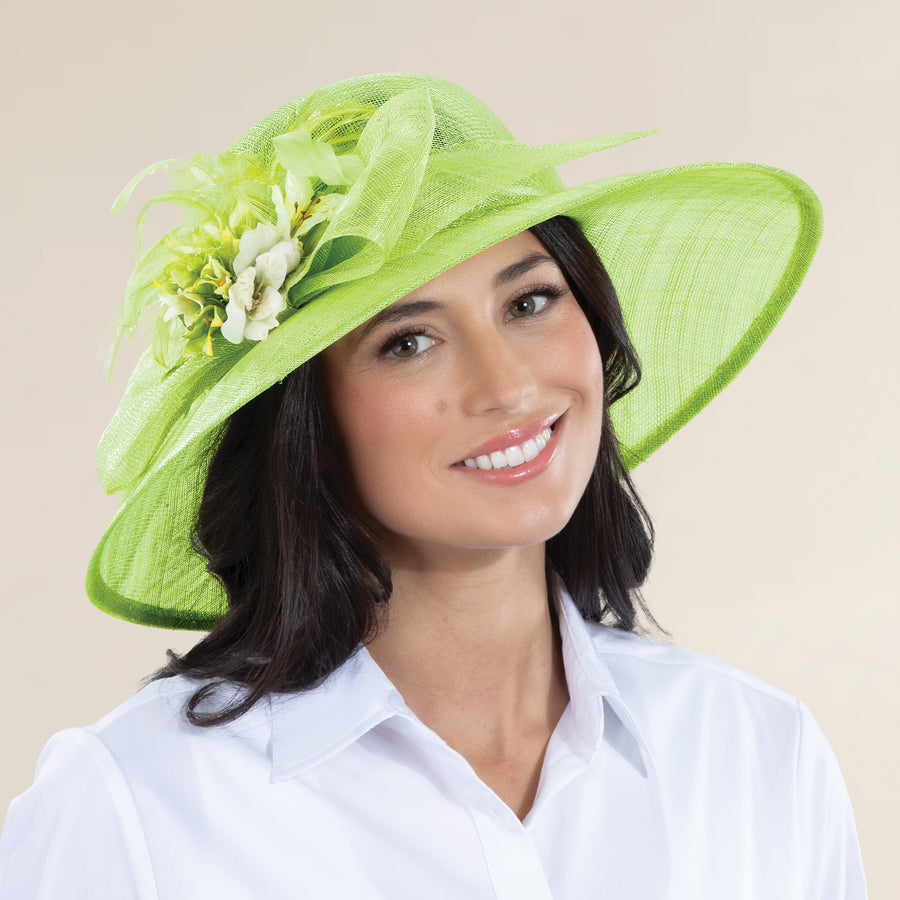 Ivy Blossoms Straw Derby Hat