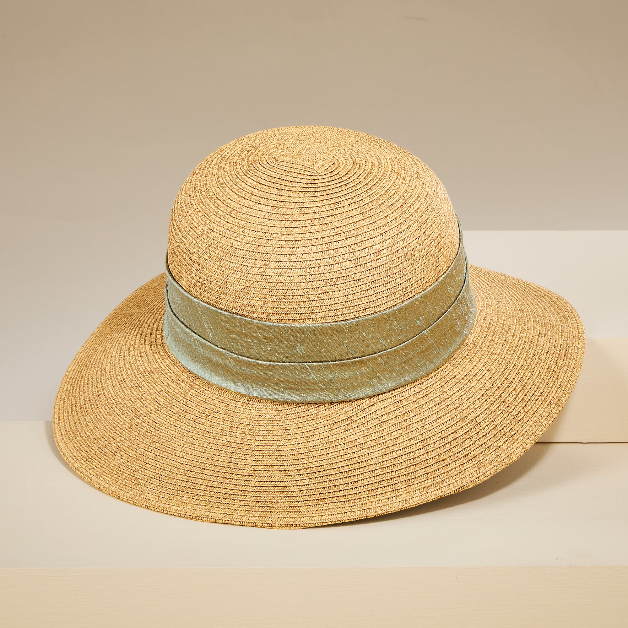 Perri Wide-Brim Floral & Straw Sun Hat