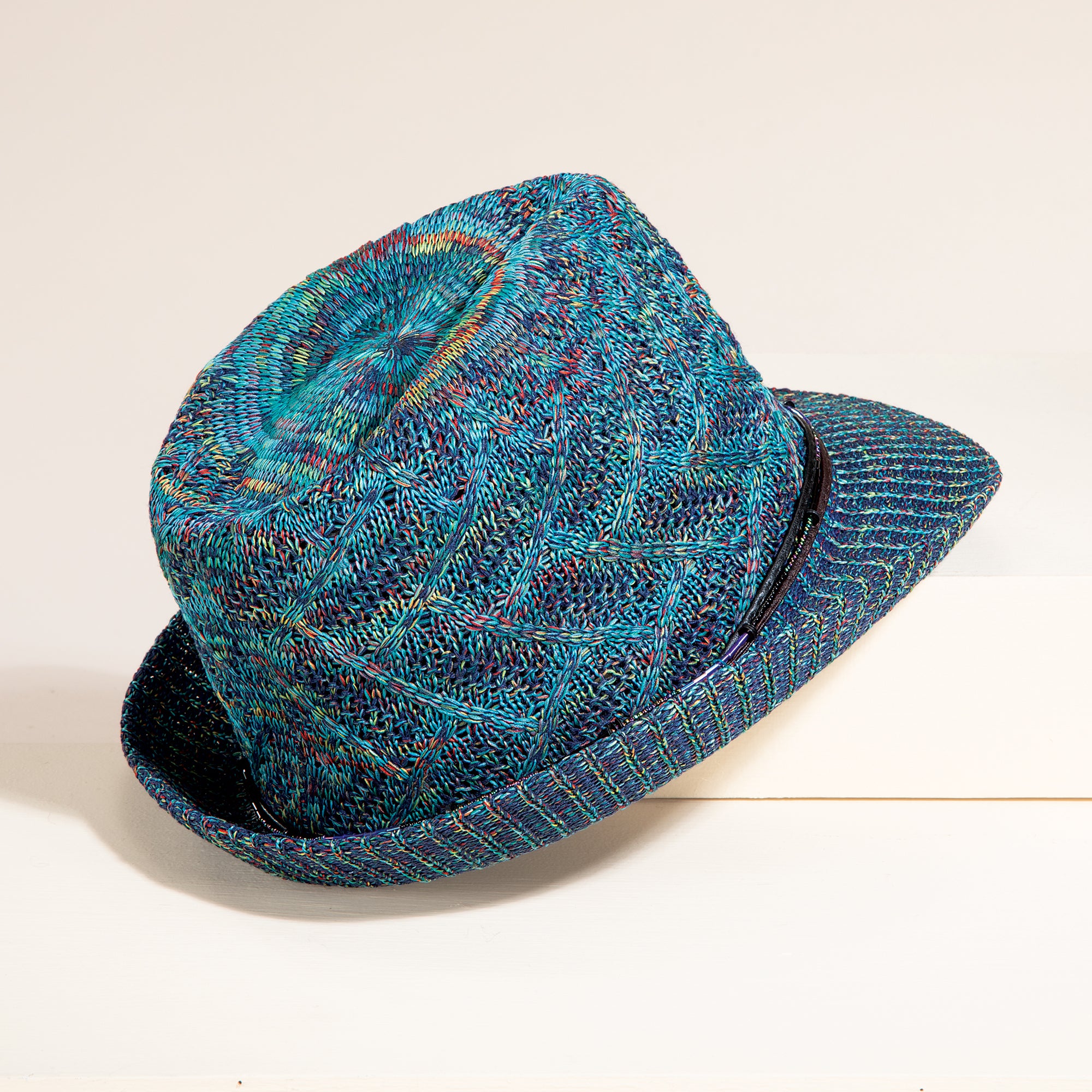 Christine Jewel-Toned Knit Floral Fedora