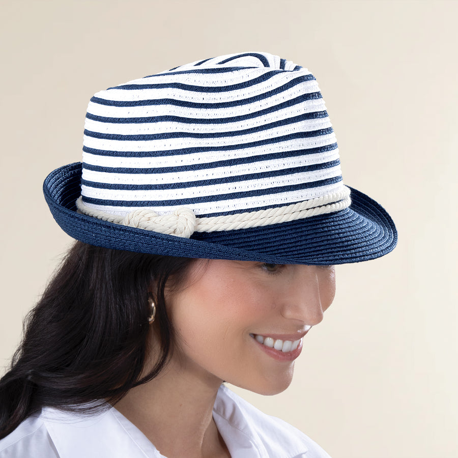 Paloma Nautical Striped Fedora (Preorder)