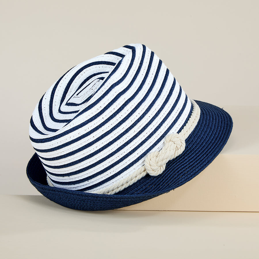 Paloma Nautical Striped Fedora (Preorder)