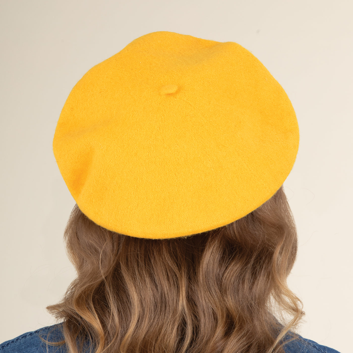 Chloe Yellow Bow Beret