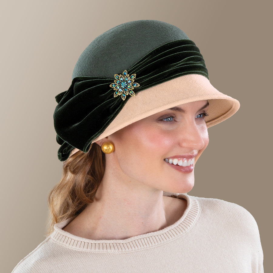 Jessica Green & Camel Cloche