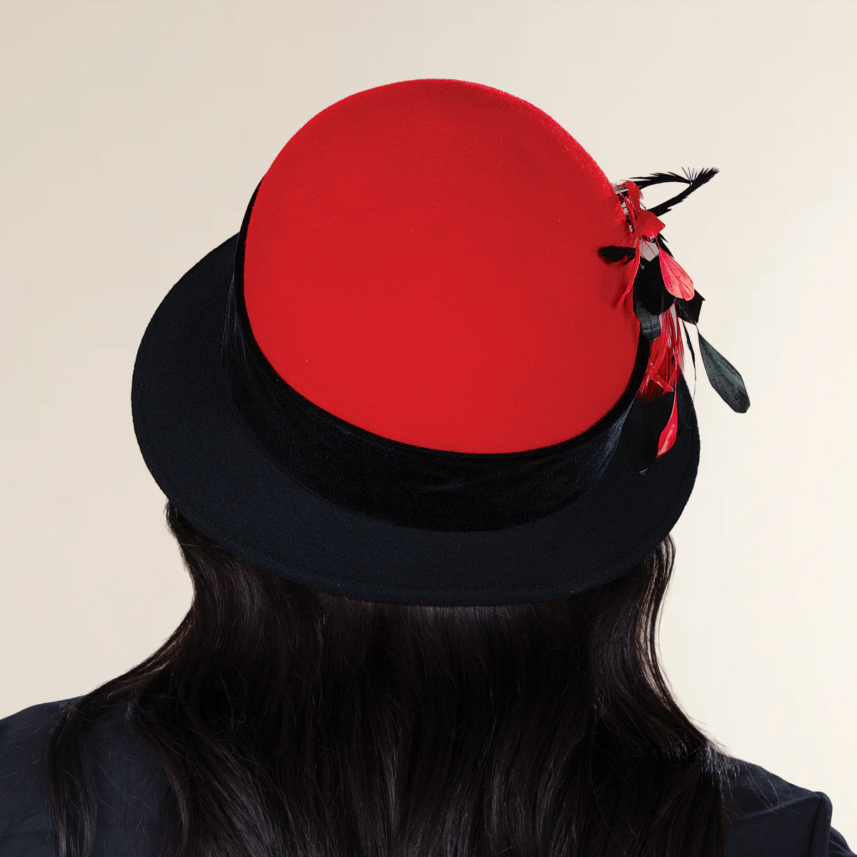 Cora Two-Toned Floral Beaded Cloche (Preorder)