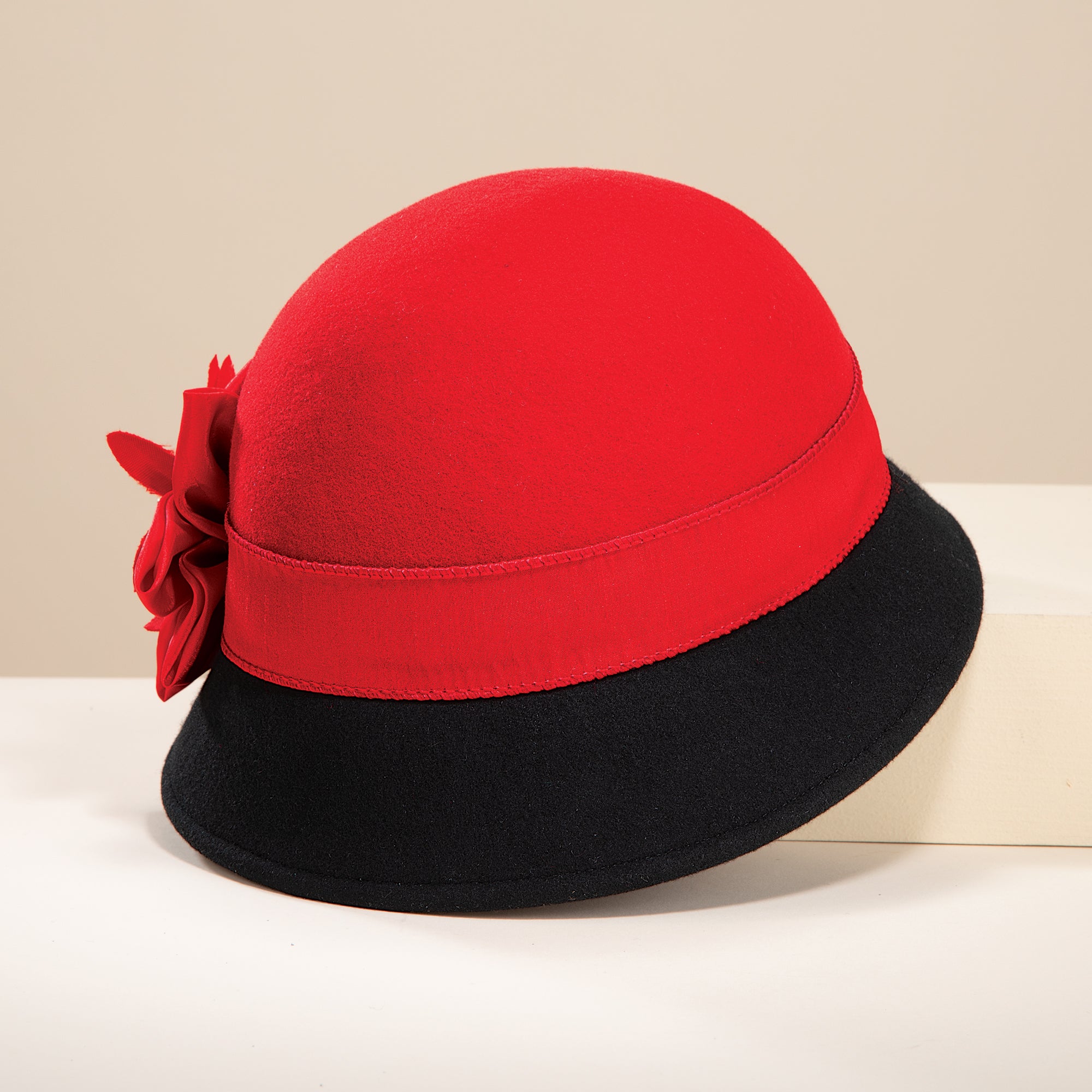 Bailey Two-Toned Poinsettia Cloche