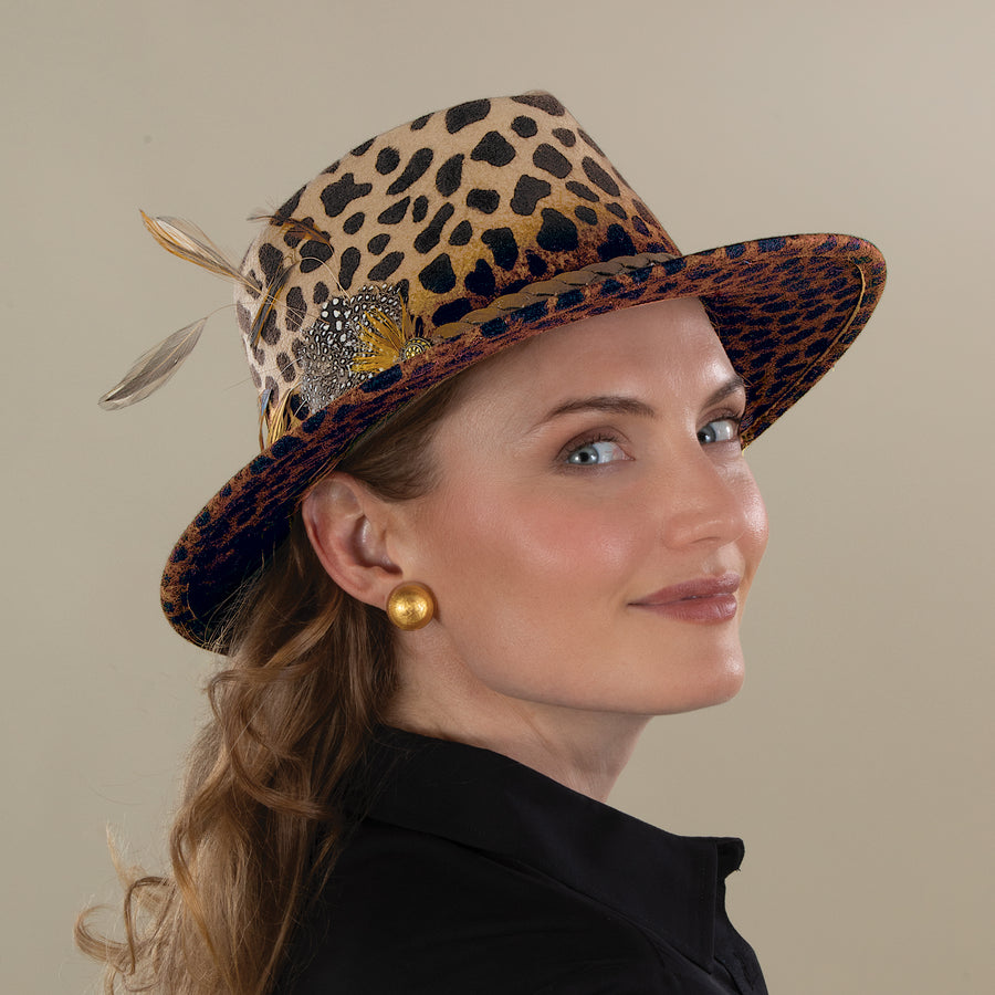 Lana Leopard Print Fedora