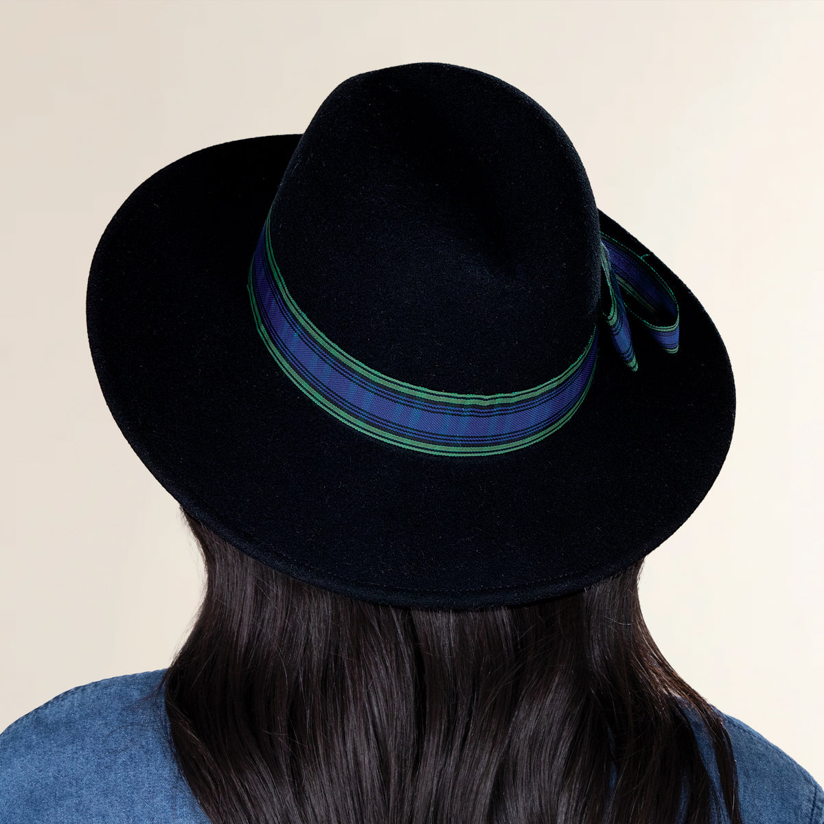 Darlene Black Wool Felt Fedora (Preorder)