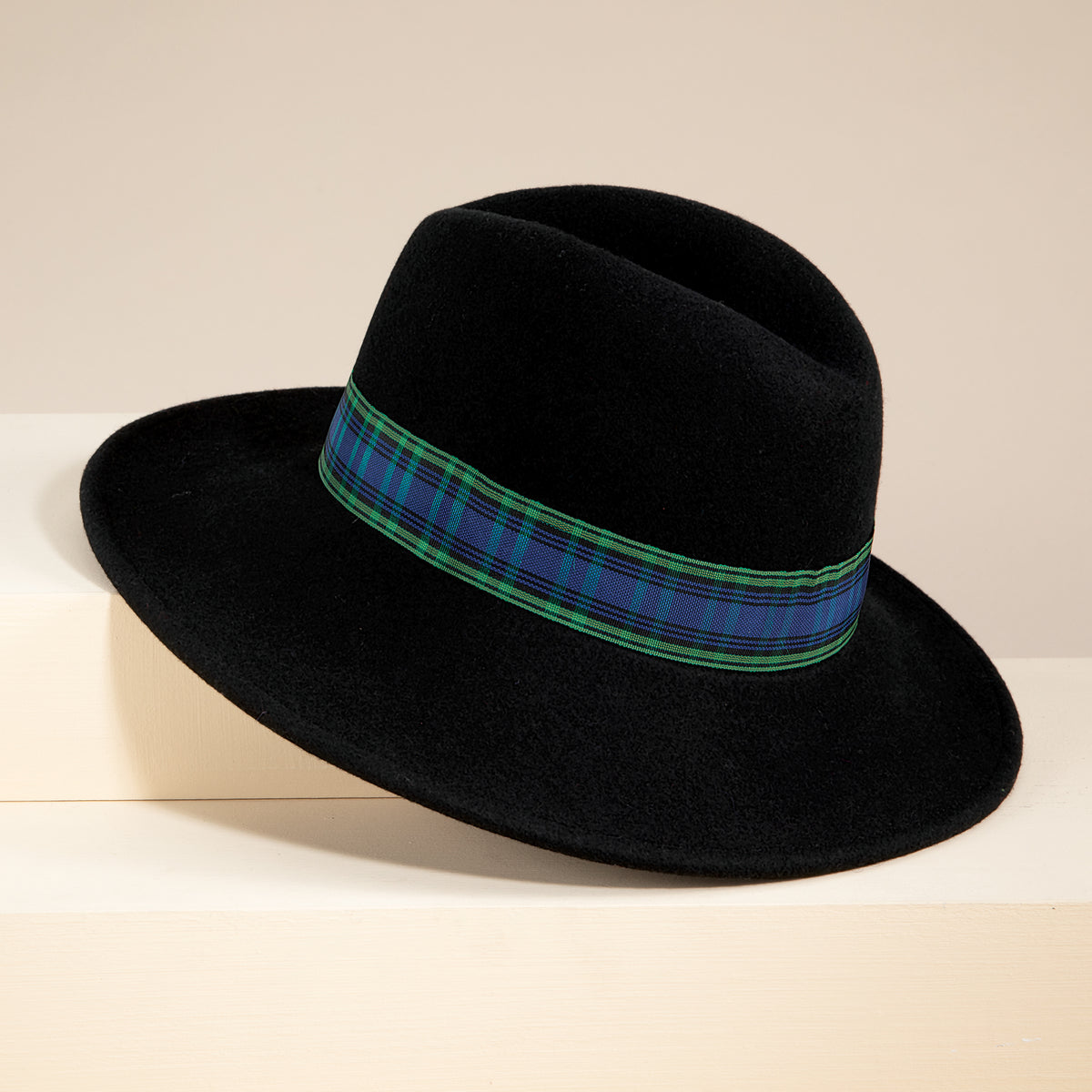Darlene Black Wool Felt Fedora (Preorder)