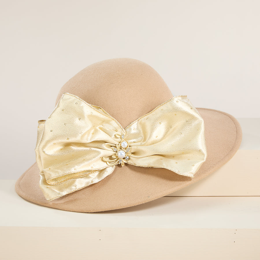 Kimmy Satin Bow Lampshade Hat (Preorder)