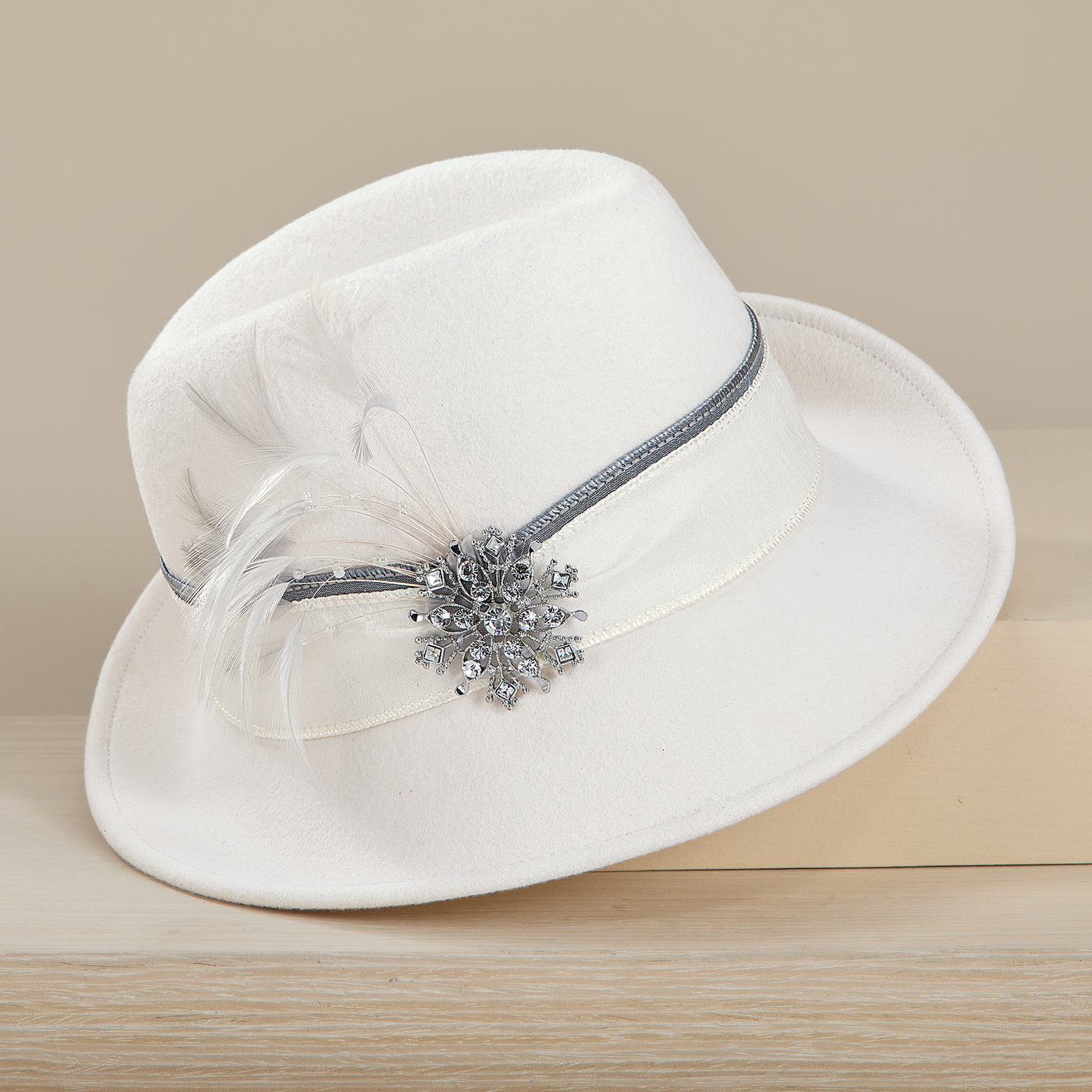 Aubrey Wool Snowflake Fedora