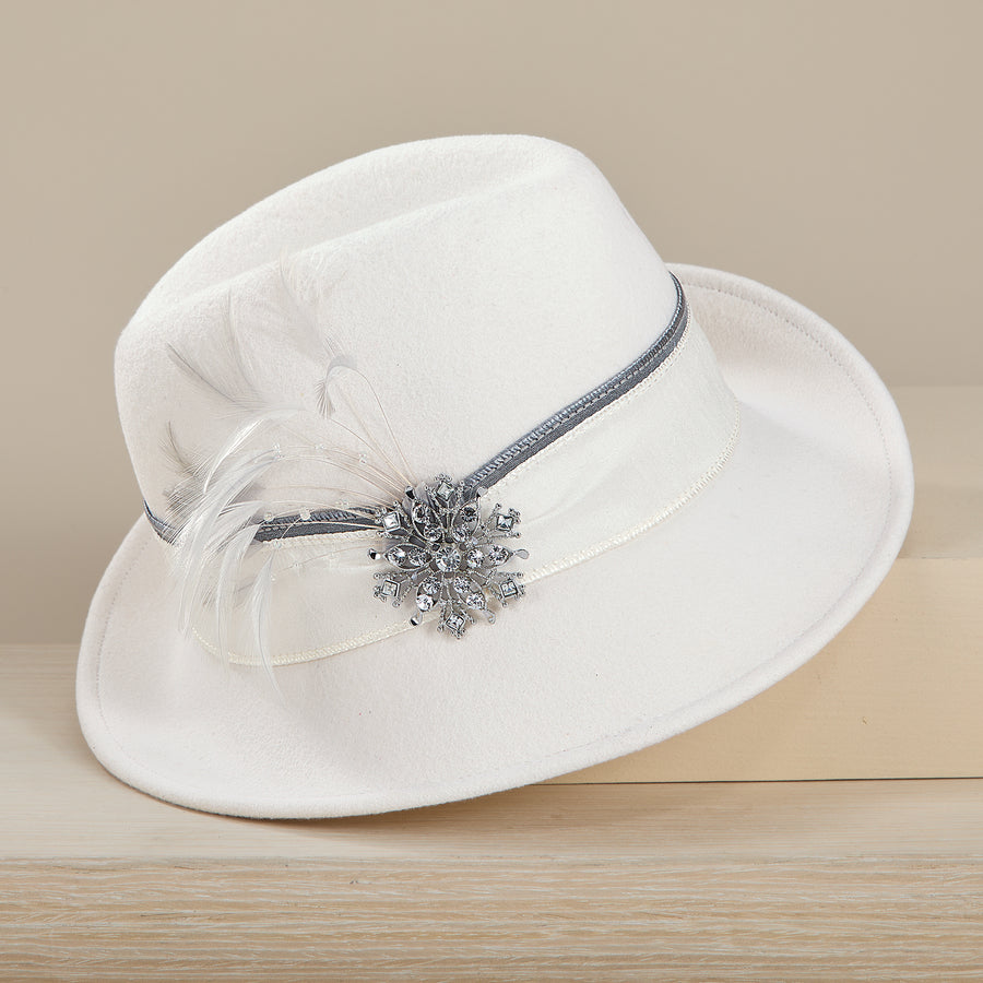 Aubrey Wool Snowflake Fedora