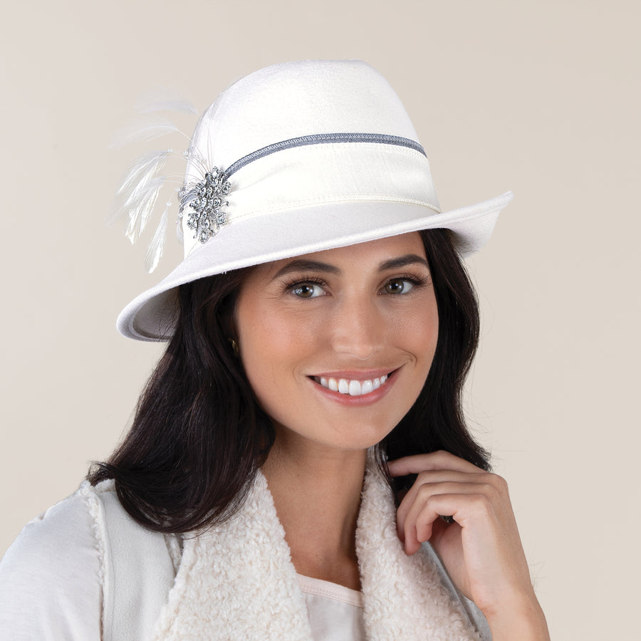 Aubrey Wool Snowflake Fedora