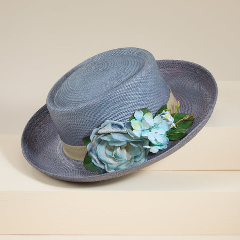 The Alaska Navy Wool Fedora | Uno Alla Volta display picture 1