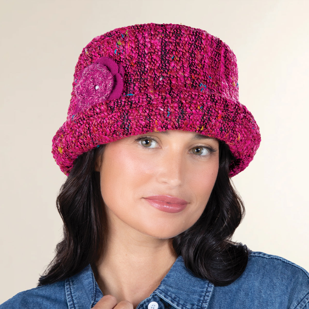 Amber Rose Boucle Bucket Hat (Preorder)