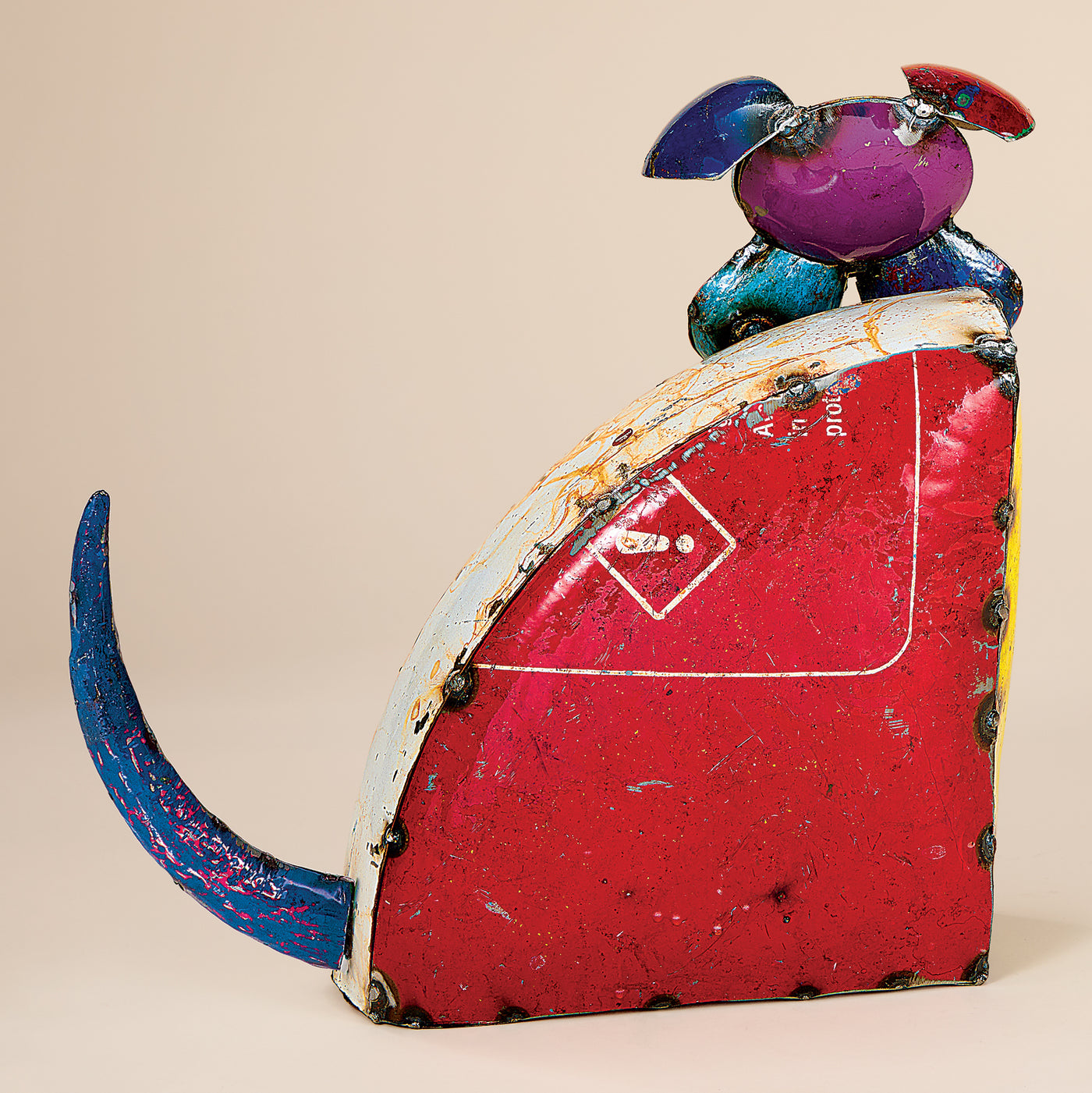 Colorful Critters Sitting Dog Garden Sculpture (Preorder)