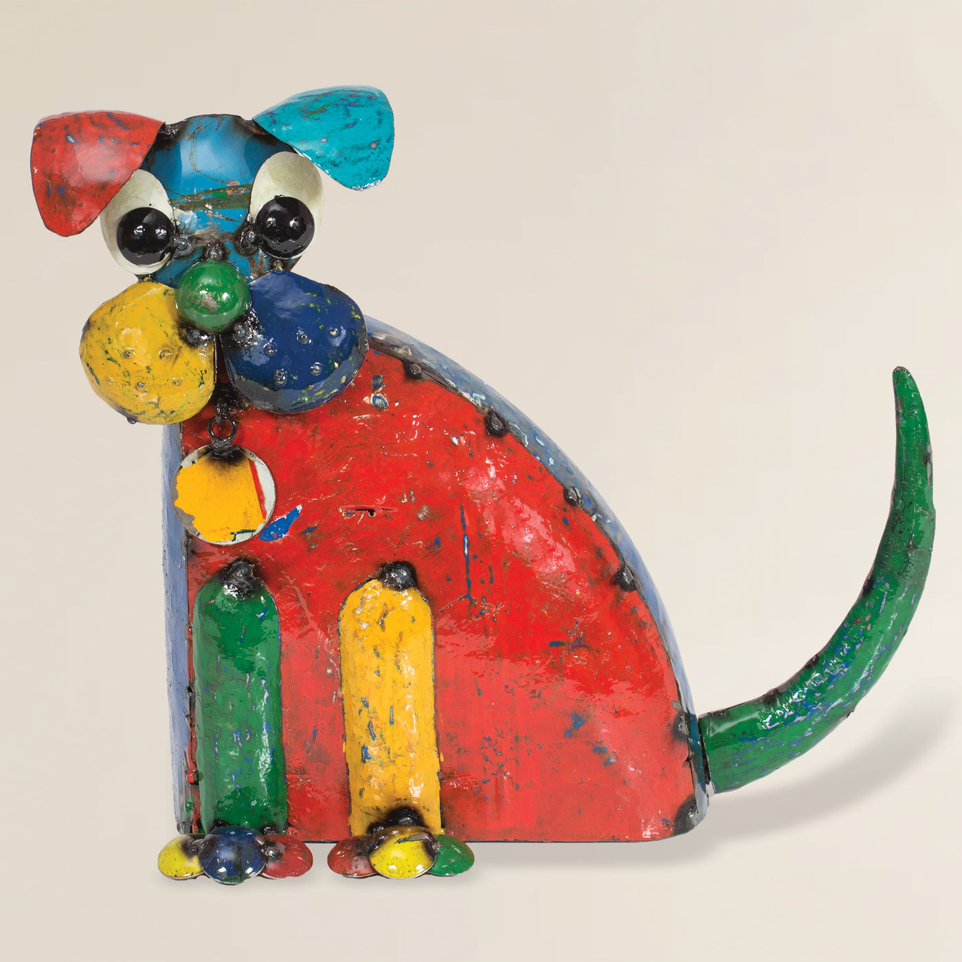 Colorful Critters Sitting Dog Garden Sculpture (Preorder)