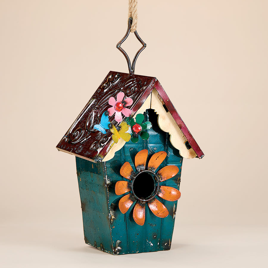 Colorful Critters Floral Birdhouse (Preorder)