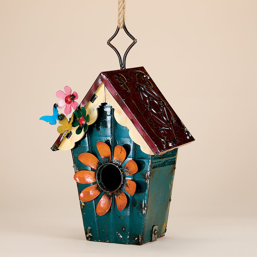 Colorful Critters Floral Birdhouse (Preorder)