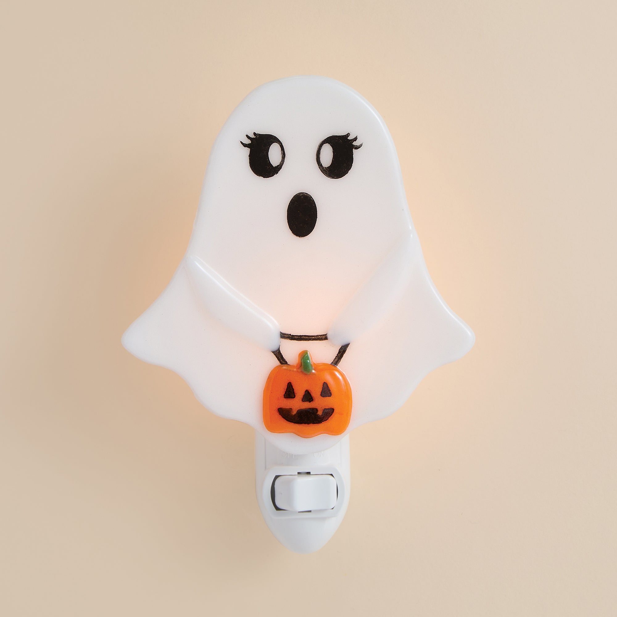 Treat or Treat Ghost Glass Nightlight (Preorder)