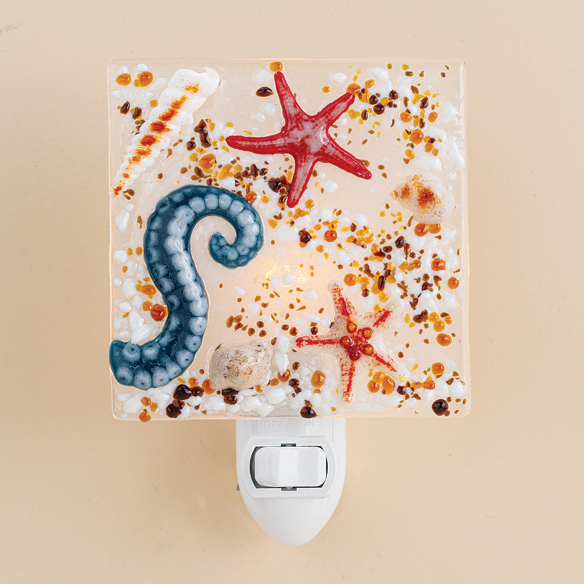 Fused Glass Under The Sea Floor Nightlight